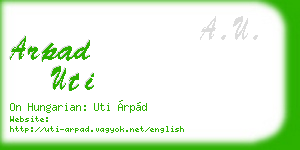 arpad uti business card